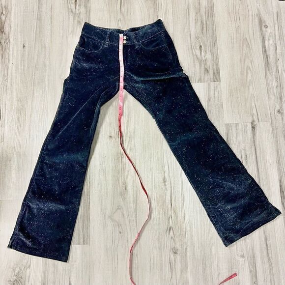 EUC vintage y2k Union Bay black corduroy pants silver glitter throughout sz 3 - Picture 15 of 15